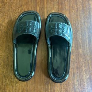 Tory Burch bubble jelly new slides, like new